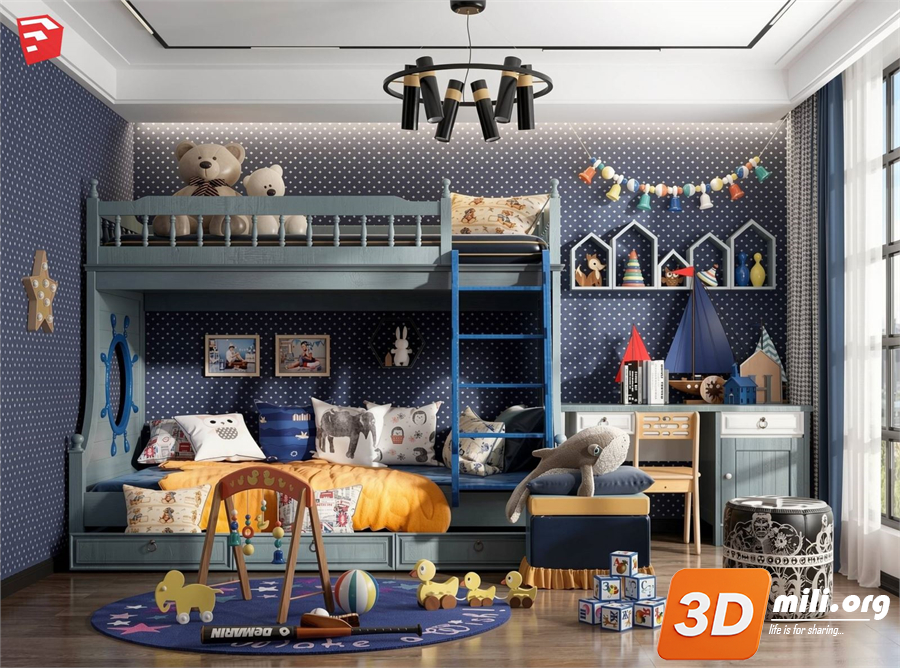 Children Room Scenes Skp FIles 